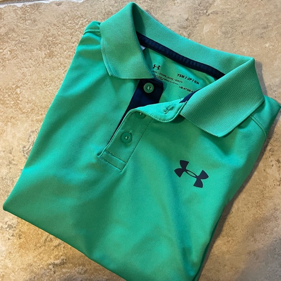 Under Armour green SS polo SZ S 💚 - Picture 2 of 4